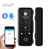 High Security Remote Control Ttlock App Wifi Code Password Card Fingerprint Smart Lock System Glass Sliding Door Lock