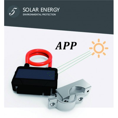 Omni Popular Customized Smart Personal/sharing Scooter Cable Chain Lock With Solar Panel