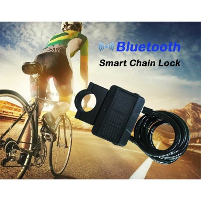 High Security Bicycle/Motorcycle/luggage/Door Bluetooth Smart Chain Lock Anti -Theft Alarm Keyless Phone APP Control